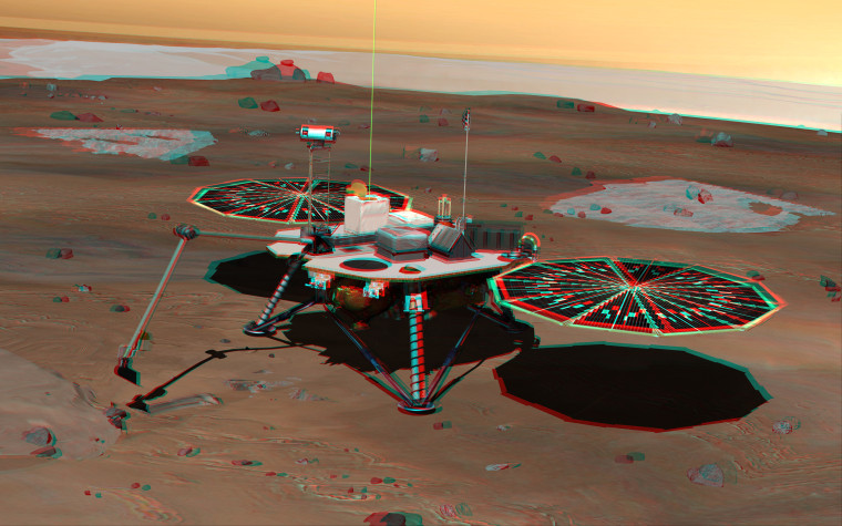 Image: 3-D illustration of Phoenix Mars Lander