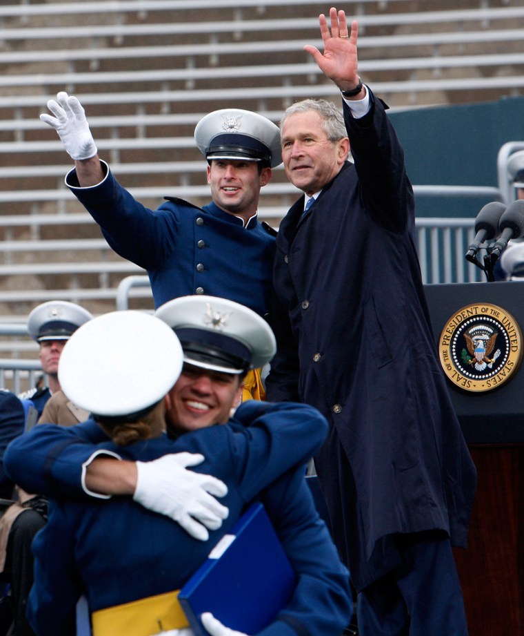 Image: President Bush at Air Force Academy graduation