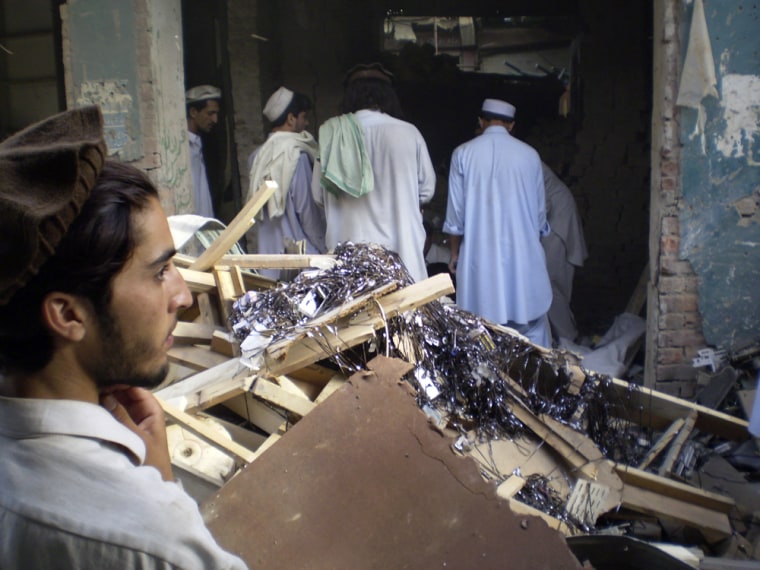 Image: Damaged video shop in Miranshah, Pakistan