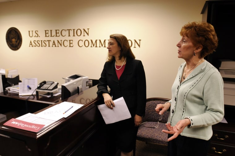 Image: U.S Election Assistance Commissioners Caroline Hunter, Donetta Davidson