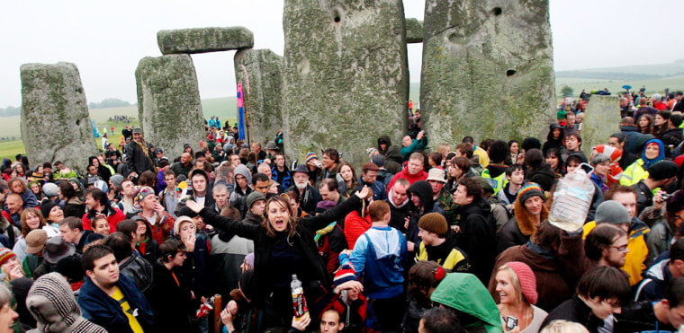 Image: Summer Solstice revelers at the Stonehenge site