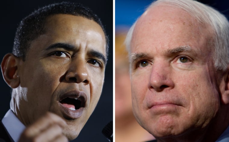 Image: Barack Obama and John McCain
