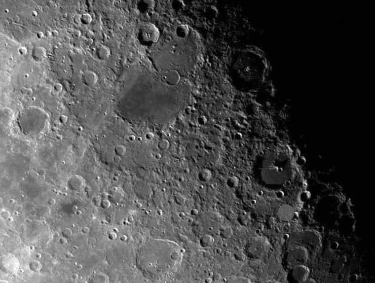 Moon is scarred with ancient craters