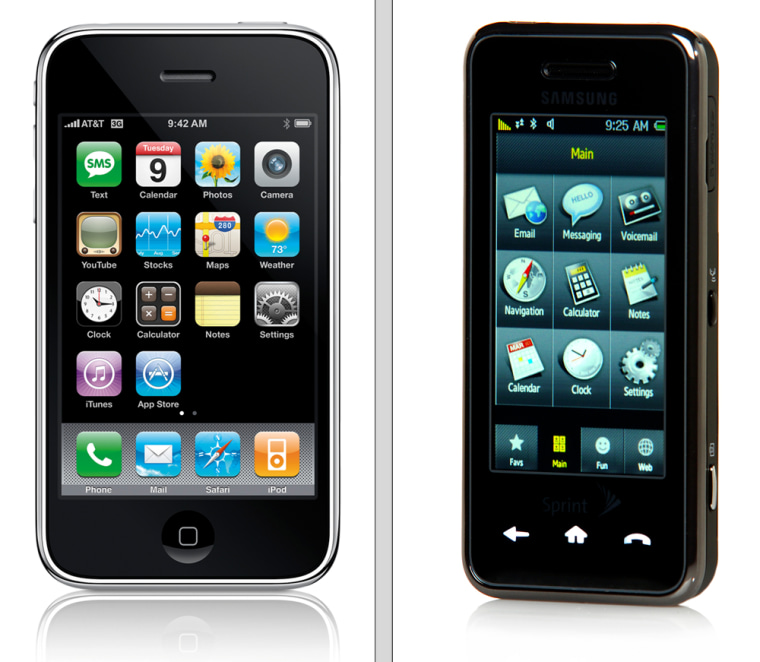Image: Apple iPhone 3G; Samsung Instinct