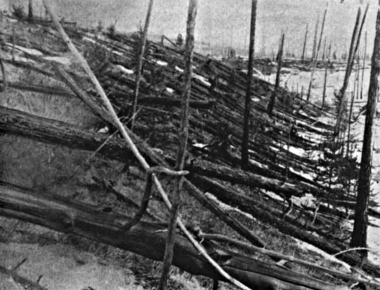 Image: Siberian forest flattened by the Tunguska explosion
