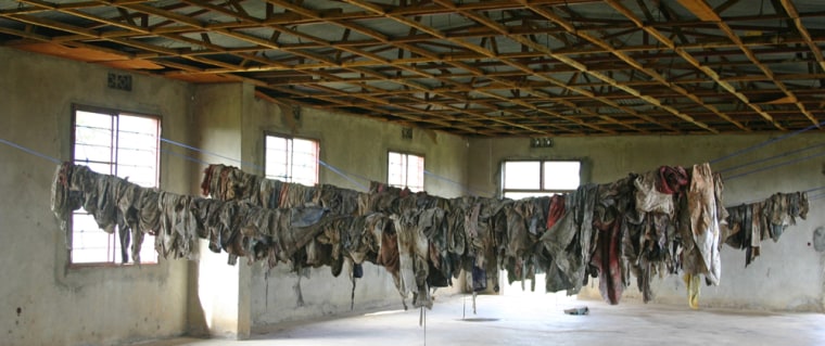 Image: Clothing belonging to the victims of the 1994 Rwandan genocide