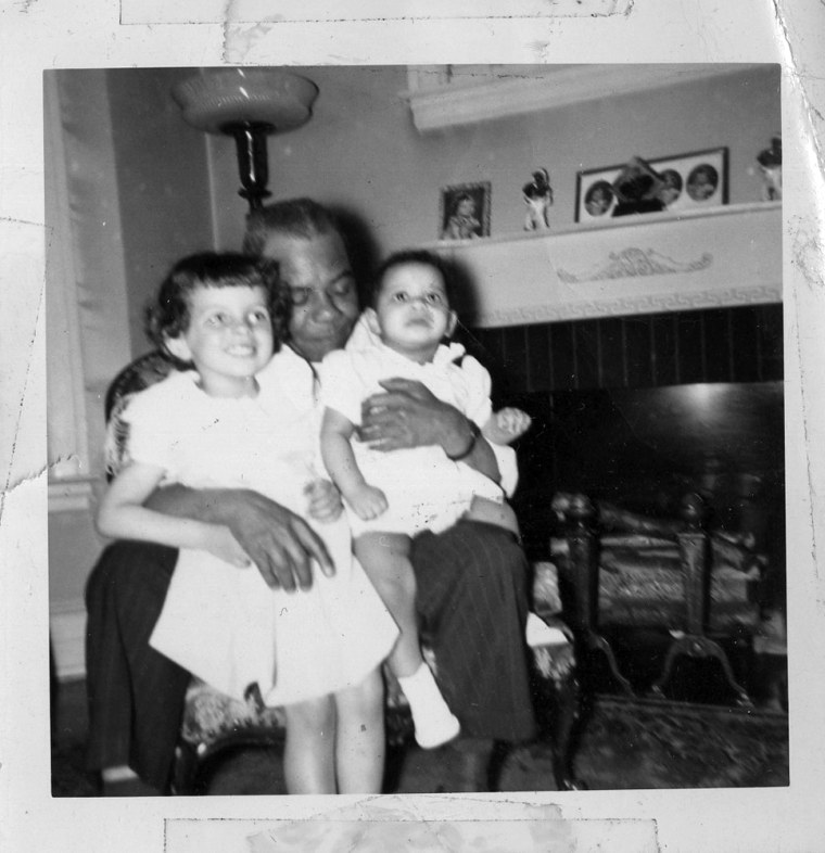 Image: Linda Pope as a child with father Leroy Pope and sister Cheryl