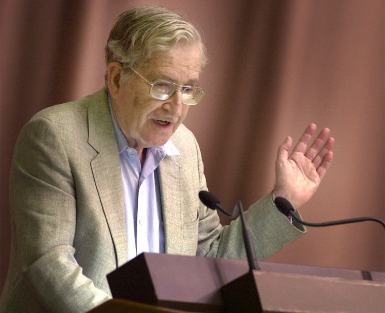 American intellectual and linguist Noam Chomsky 