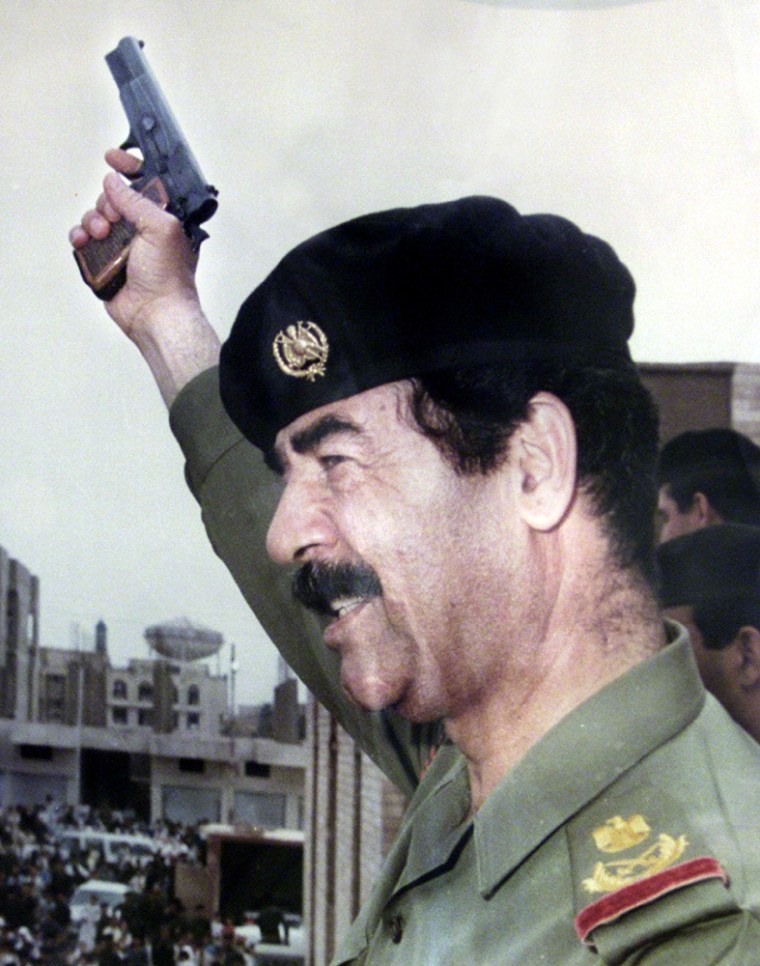 PHOTO OF SADDAM HUSSEIN WHICH IS BEING EXHIBITED AT LEADERS MUSEUM IN BAGHDAD