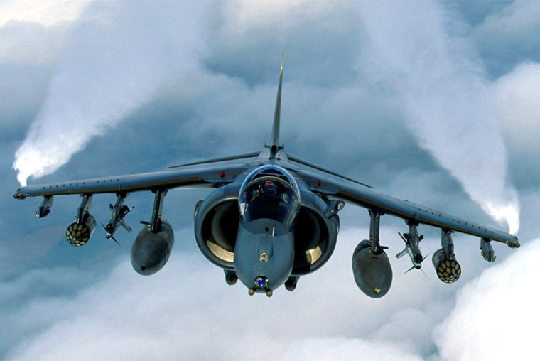 FILE PHOTO OF A RAF HARRIER