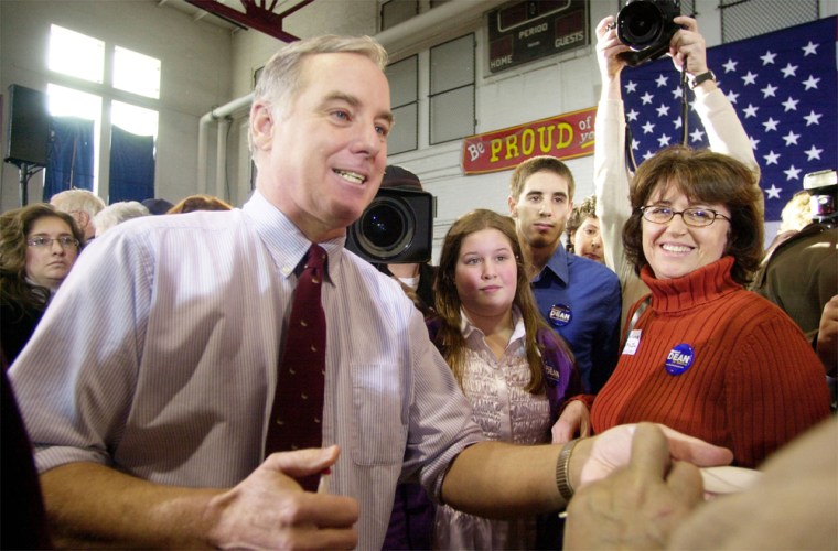 Howard Dean Campaigns in New Hampshire