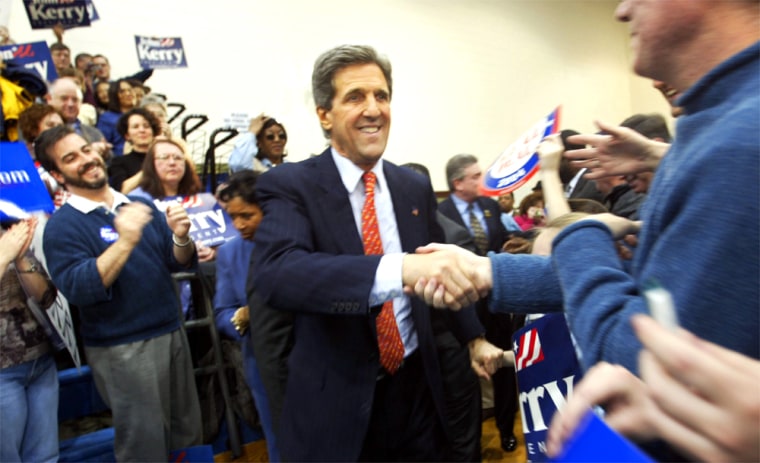 John Kerry Campaigns In Virginia