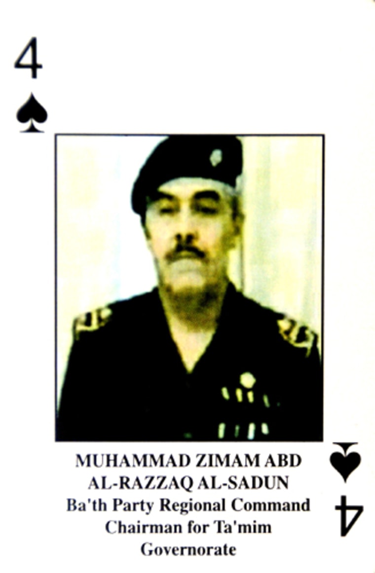 SENIOR BAATH PARTY MEMBER MUHAMMAD ZIMAM ABD AL-RAZZAQ AL-SADUN