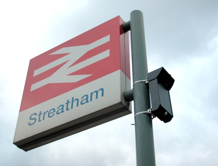 “Police warning: Keep your mobile phones safe — robbers operate in this area,” says a voice recording that emanates from a metal box mounted on a Streatham railway sign, in the borough of Lambeth, south London.