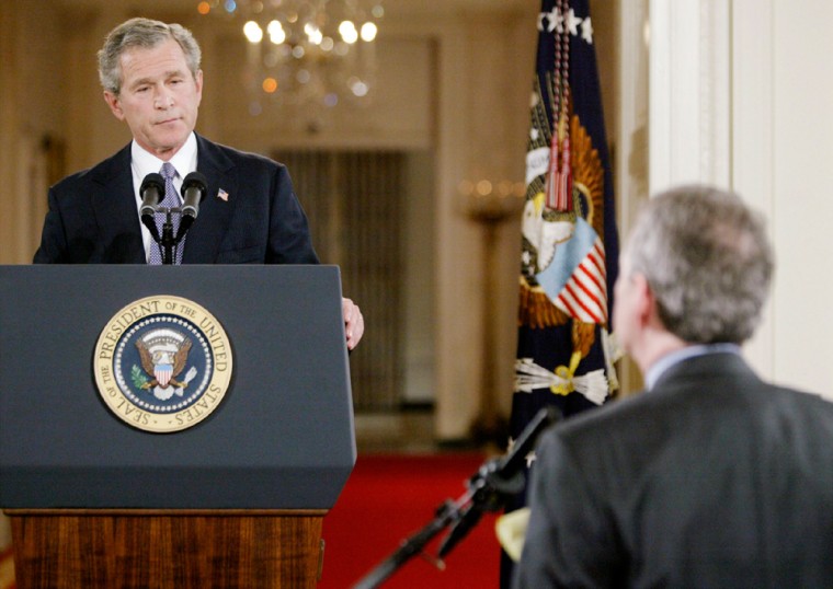 BUSH ANSWERS FIRST QUESTION DURING NATIONALLY TELEVISED NEWS CONFERENCE