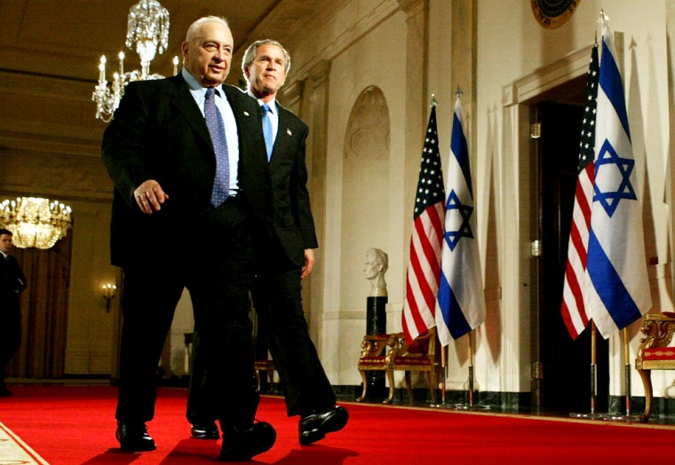 Israeli Prime Minister Sharon Meets With President Bush