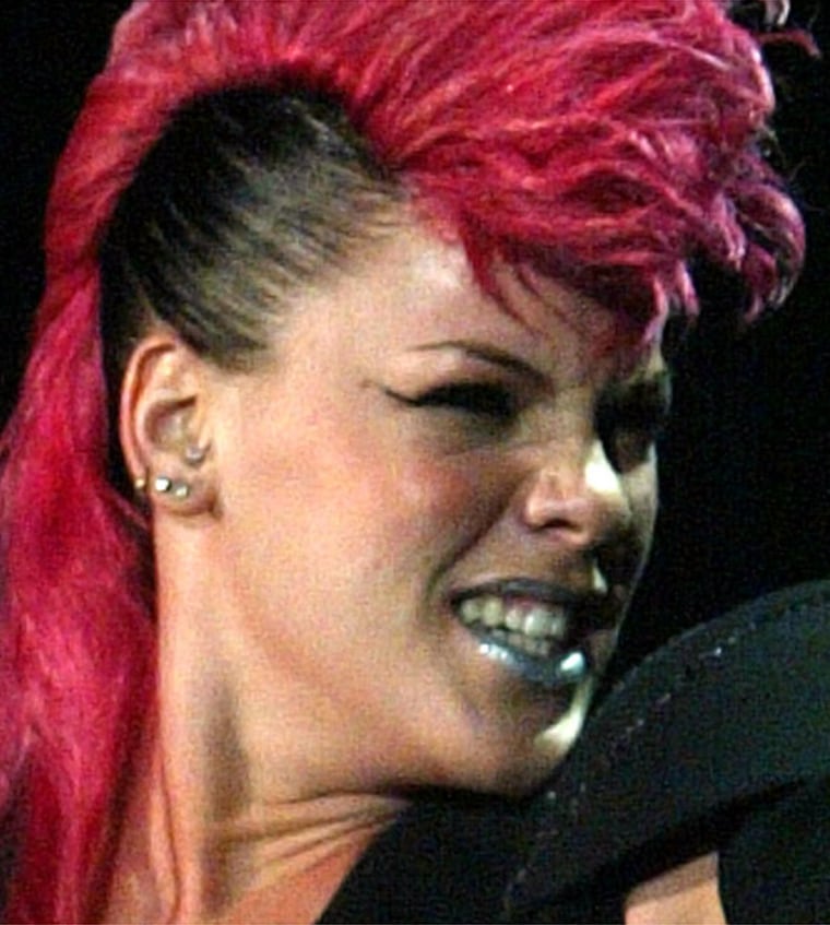 U.S. SINGER PINK PERFORMS ON STAGE AT CONCERT IN ZURICH