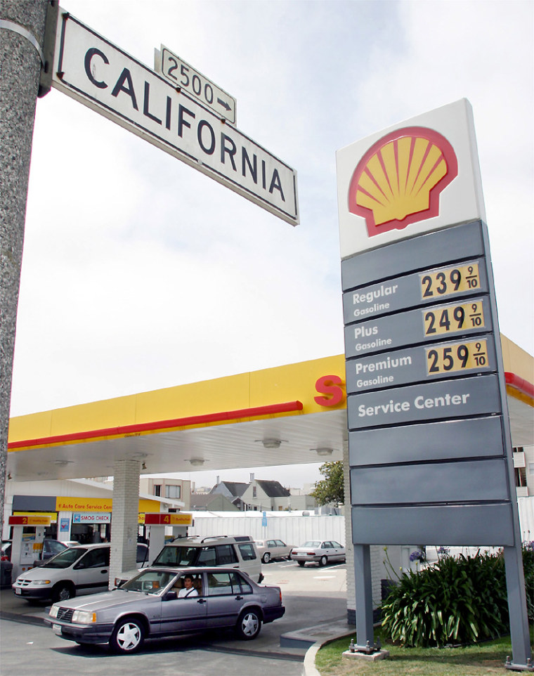 MOTORIST DRIVES OUT OF GAS STATION IN SAN FRANCISCO