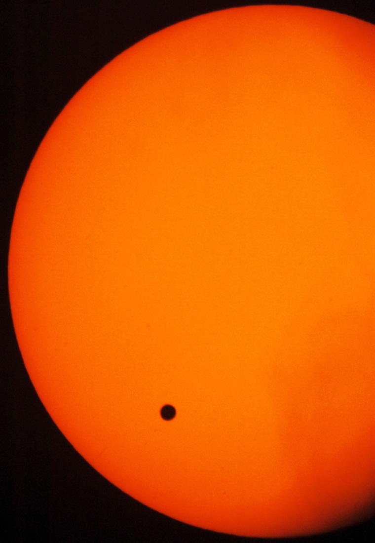 PLANET VENUS IS SEEN THROUGH FILTERED TELESCOPE OVER THE SKY OF KUALA LUMPUR