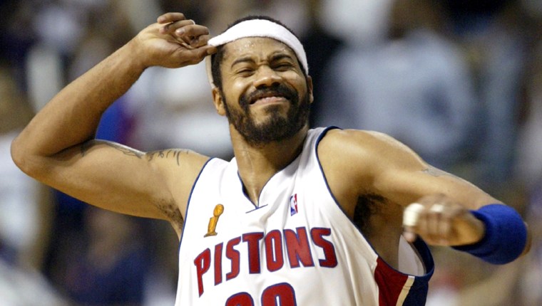 PISTONS RASHEED WALLACE REACTS AFTER MISSED THREE POINTER