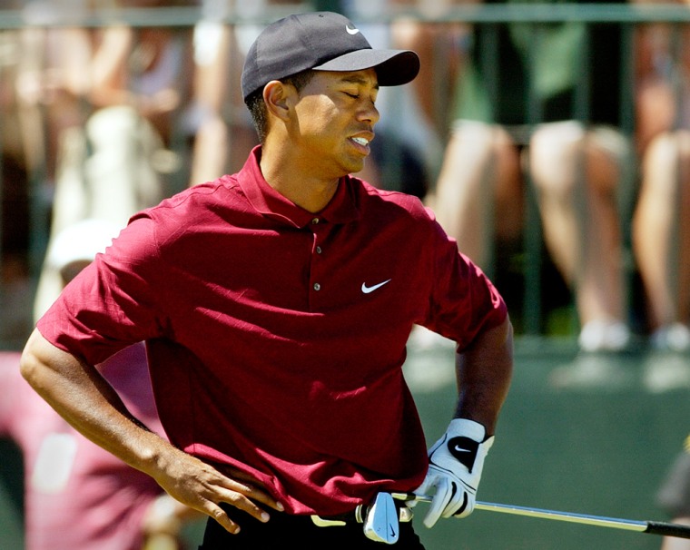 Tiger Woods hasn't endeared himself to anyone during his struggles by complaining incessantly about everything and with his caddie's poor behavior, writes the Washington Post's Sally Jenkins.