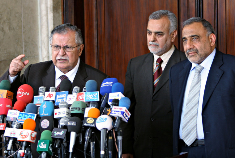 Jalal Talabani, Tariq al-Hashimi, Adil Abdul-Mahdi