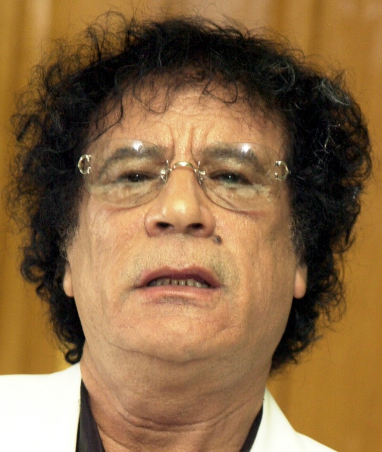 Libyan leader Moammar Gadhafi 