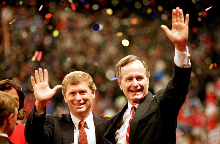 Because then-Vice President George H.W. Bush's campaign officials hadn't fully vetted Dan Quayle, they were unable to respond well to the media frenzy that followed the selection of the relatively unknown Indiana senator as Bush' running mate.