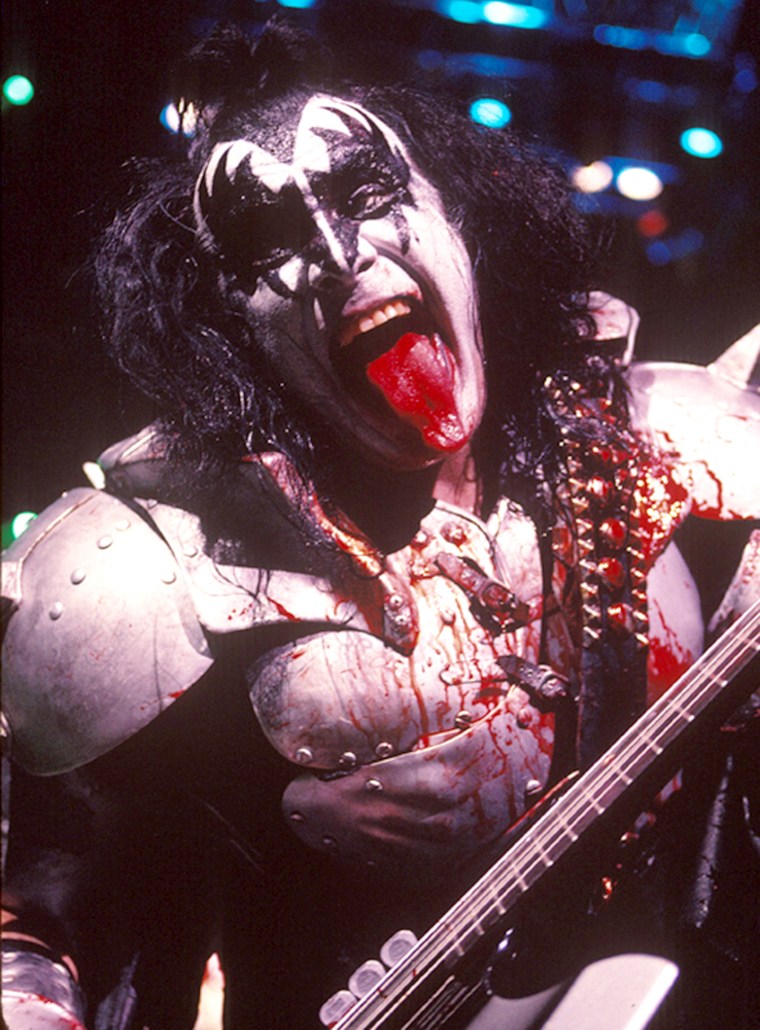 **FILE**Kiss' Gene Simmons is shown performing in this undated publicity photo. A new contest will determine who has the best \"guitar face\" -- and the winner could be someone who has never held a six-string.(AP Photo/Mag Rack, Mark Weiss)