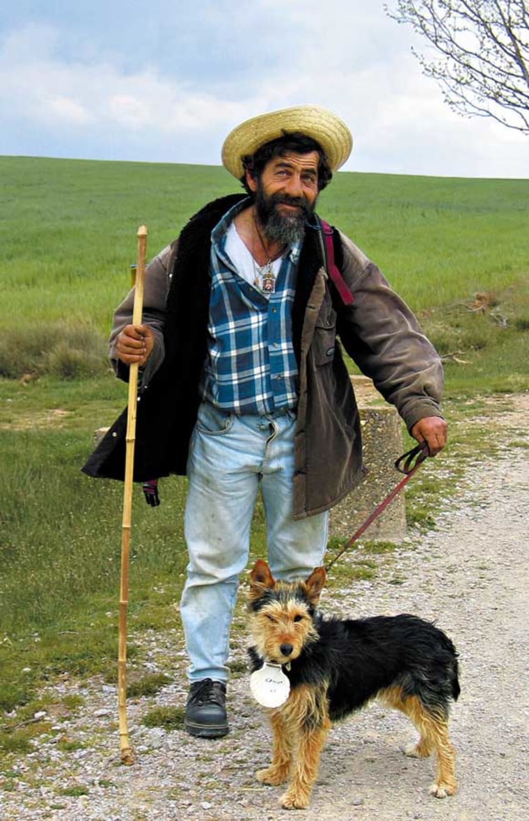 Image: A pilgrim and his dog
