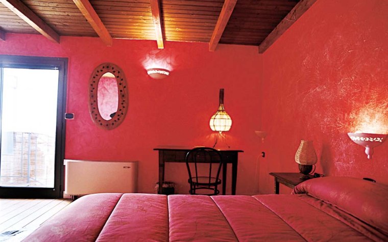 Image: A rosy bedroom