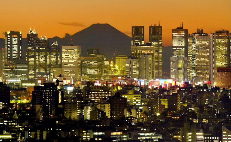 FILE PHOTO OF TOKYO'S SKYLINE AND MOUNT FUJI