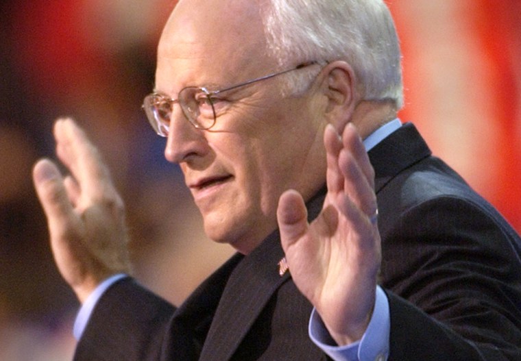 “People tell me that Senator Edwards got picked for his good looks, his sex appeal and his great hair. I say to them, how do you think I got the job?” Cheney joked as he began his address.
