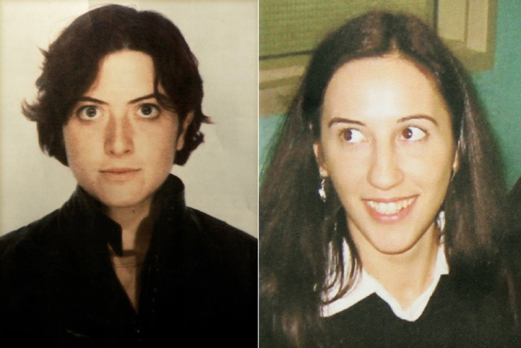 Combo picture shows undated handout photos released September 7, 2004 of Simona Torretta and Simona Pari