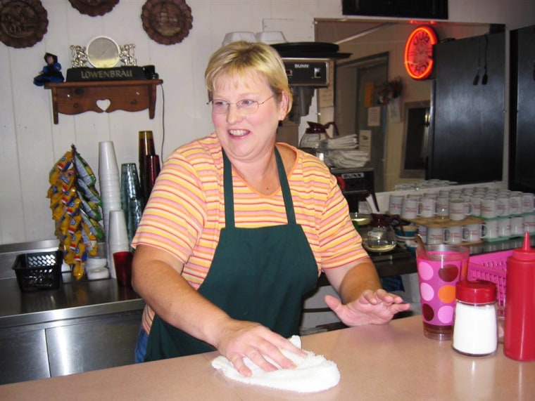 Linda Meyer, a waitress at the Santa Fe Cafe for 20 years, was working there on the morning of 9/11.