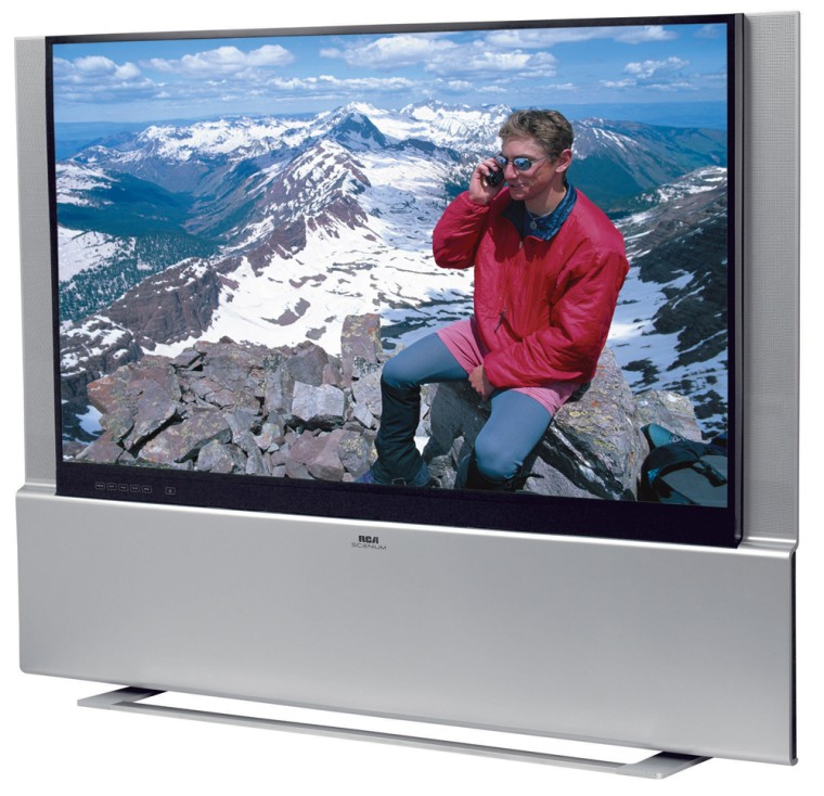 The RCA Scenium Profiles HD61THW263 manages to combine the affordability of a rear-projection set with the slim profile of a plasma or LCD flat panel, according to Forbes.com.