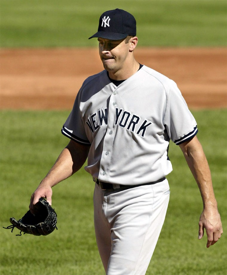New York Yankees Brown pitches against Red Sox