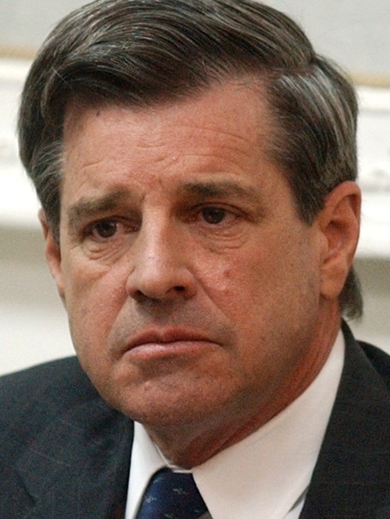 U.S. Administrator L. Paul Bremer sits during a ceremony transfering national sovereignty to Iraq in Baghdad, Iraq, Monday, June 28, 2004. 