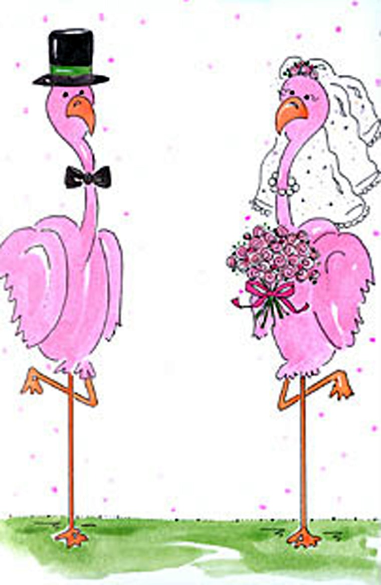 Wedding Flamingos