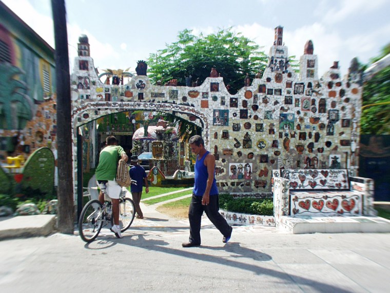 The entrance to Jose Fuster's home in the  neighborhood of Havana.