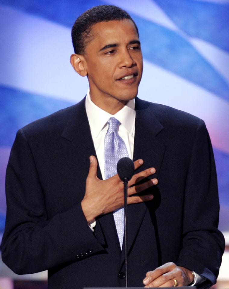 Keynote speaker Barack Obama at Democratic Convention