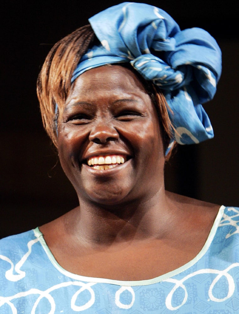 Kenyan human rights and environmental activist Wangari Maathai named as the Nobel Peace Prize laureate for 2004