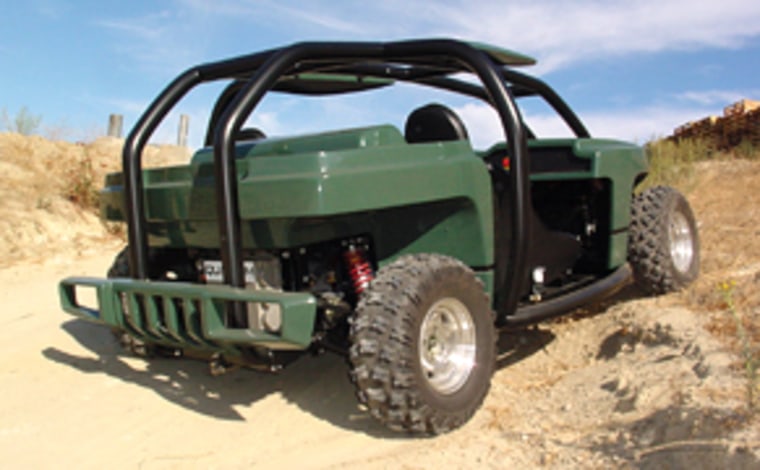 Dubbed the Aggressor, this off-road vehicle built for the U.S. Army runs on hydrogen and a fuel cell stack.