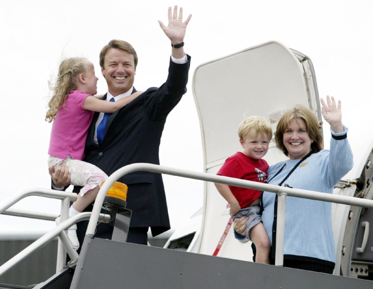 Democratic vice presidential candidate Edwards arrives in Boston with his family for convention