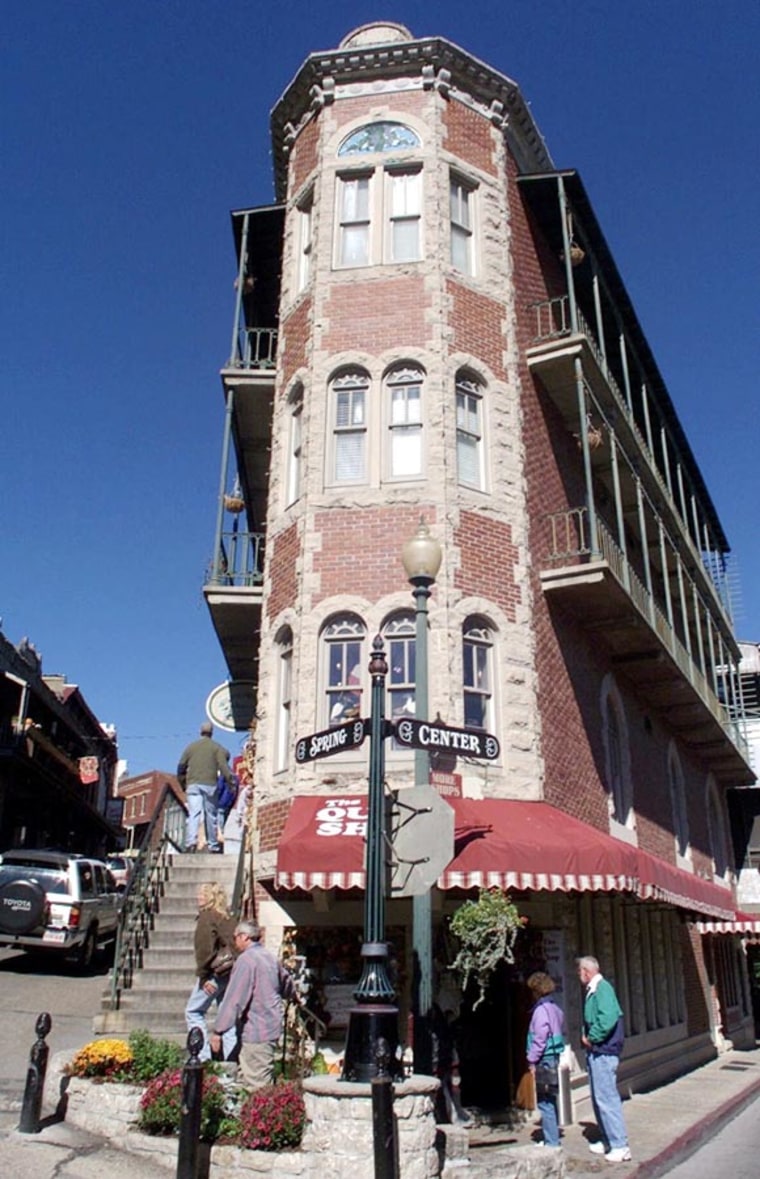 The Flatiron Building in downtown Eureka Springs, Ark.