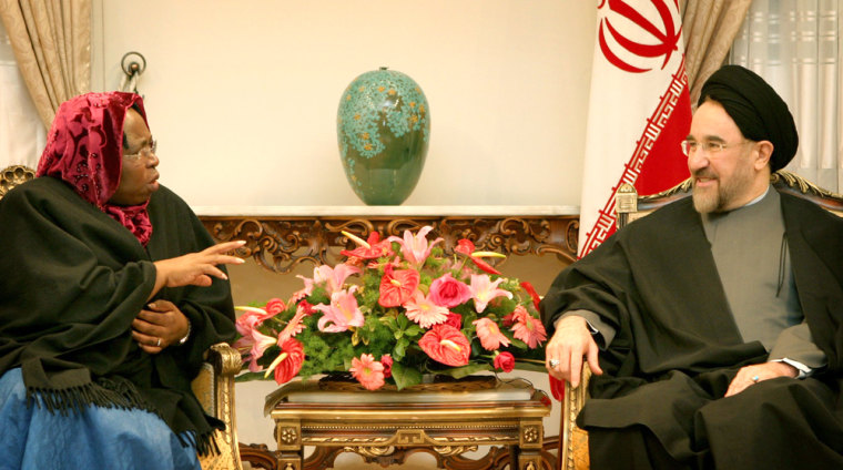 Iranian President Khatami meets with South African Foreign Minister Zuma in Tehran
