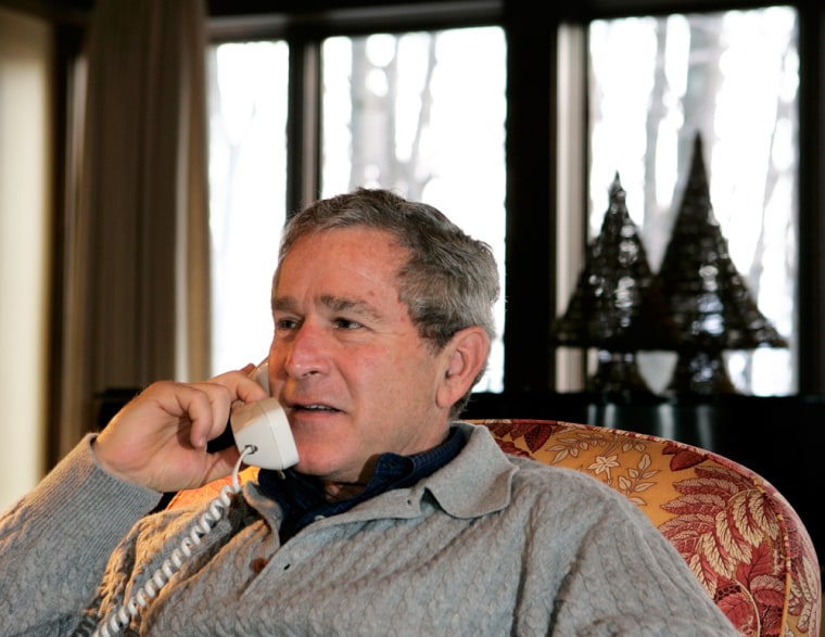 President George W. Bush called members of the armed forces on Christmas Eve to thank them for their service.