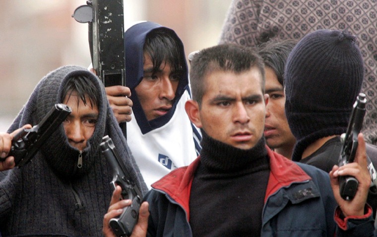Members of an armed group led by former army Major Antauro Humala
