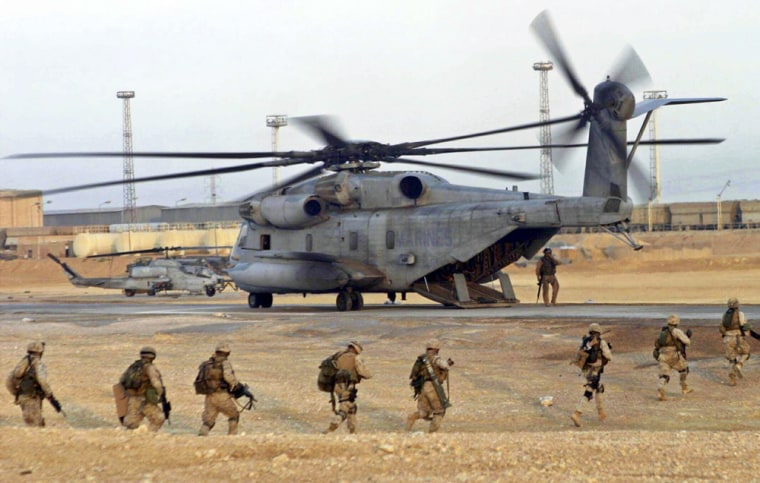 File photo of US CH-53E Super Stallion similar to helicopter which crashed in Iraq