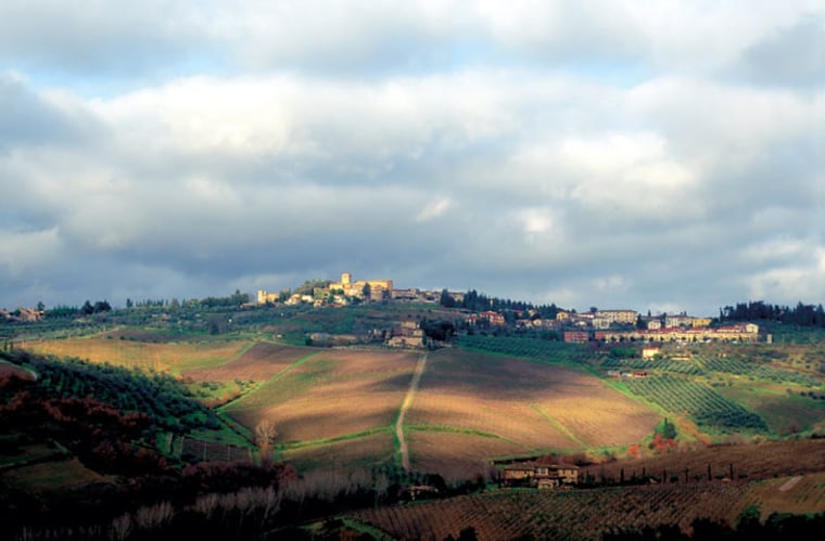 The small towns and hills of the Chianti region